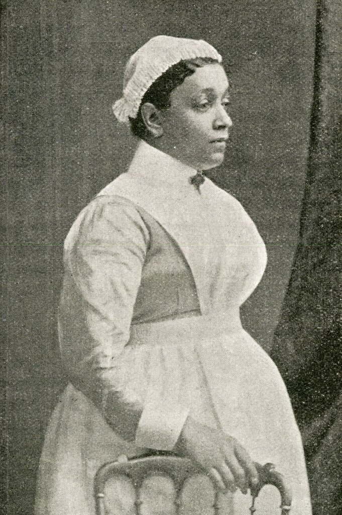 Photograph of Annie Brewster in a nurse's uniform.