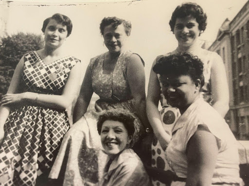 Connie Mark pictured with colleagues at Charing Cross Hospital