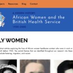 Screen shot of YHP's research project on Early Women in healthcare